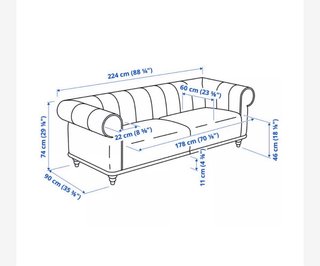 Sofá VISKAFORS 3 plazas tela beige (5 meses de uso