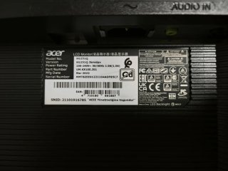 Monitor Acer KG251Q Jbmidpx Negro/Rojo