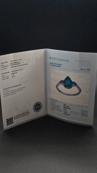 Anillo Platino 950 Esmeralda Zambia Diamantes
