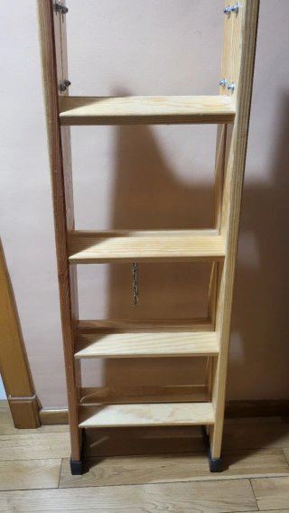 Escalera de madera 4 peldaños