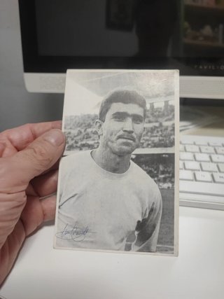 Foto  cromo antiguo firmada Aparicio El Capi UD la