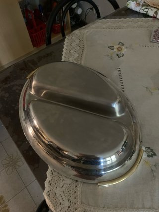 Salsiera Ovale Acciaio Dorato