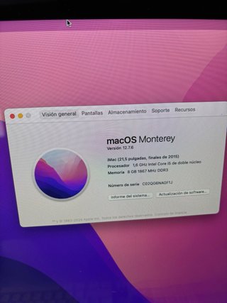 Imac 21.5 2015 Monterey