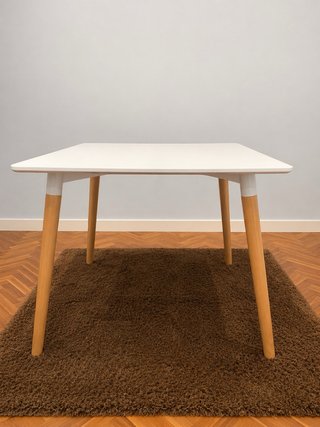 Mesa Comedor Nórdica Blanca y Madera