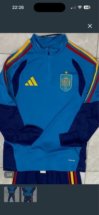 Sudadera Adidas Selección Española Azul