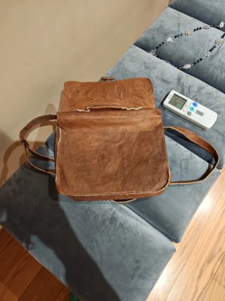 Bolso vintage de cuero marrón