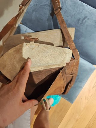 Bolso vintage de cuero marrón