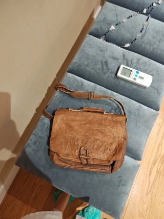 Bolso vintage de cuero marrón