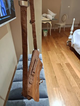 Bolso vintage de cuero marrón