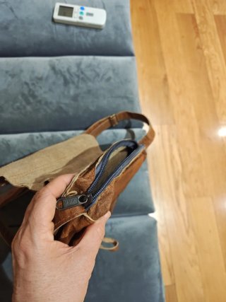 Bolso vintage de cuero marrón