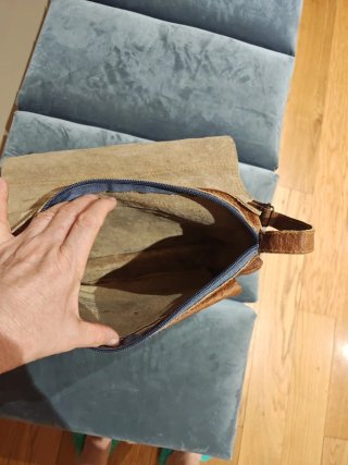 Bolso vintage de cuero marrón