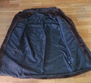 Abrigo Pelo Sintético marrón oscuro Talla L