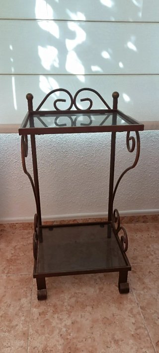 Mesitas forja y cristal (2 unidades)