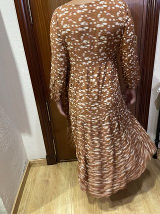 Vestido floral marrón Corte Inglés