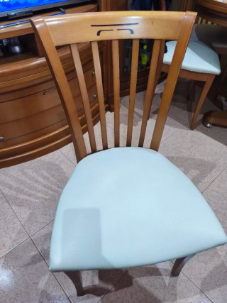 Sillas de salón madera y polipiel