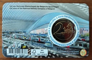 2 Euros Bélgica 2026 Ferrocarriles Belgas.