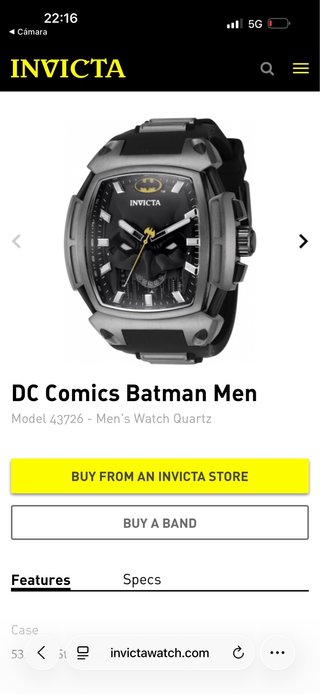 Reloj Invicta Batman 43726 Edición coleccionista