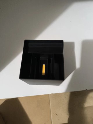 Aplique LED pared negro