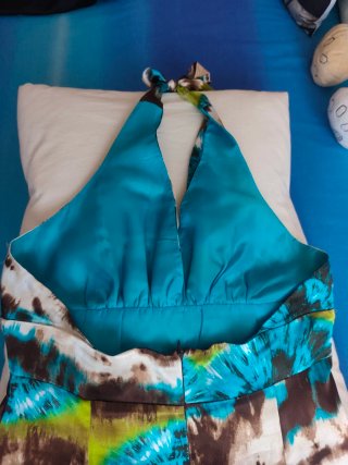 Vestido largo estampado tie-dye