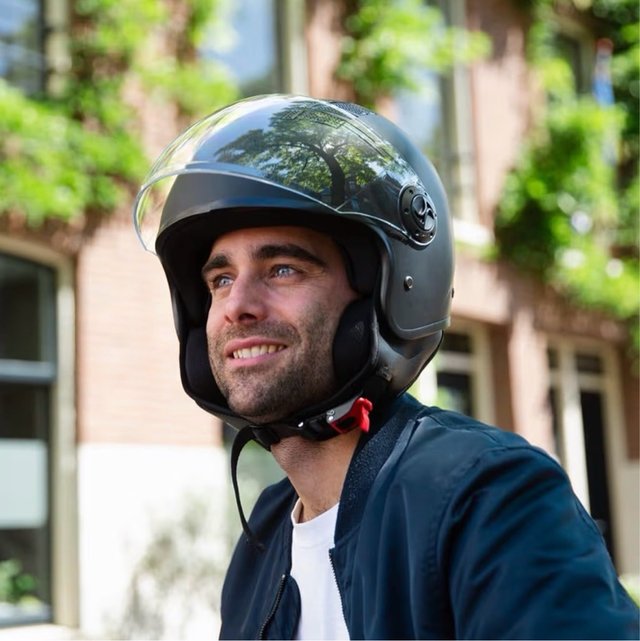 Casco Jet VINZ Negro Mate Talla S