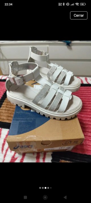 Sandalias Niña Blancas Brillantes