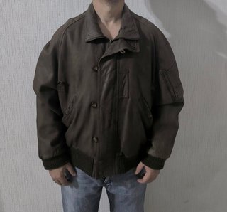 Chaqueta de cuero piloto