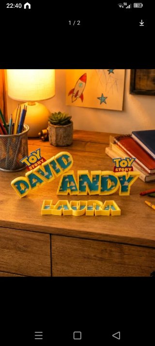 Letrero Toy Story Nombre Personalizado