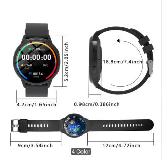 Smartwatch ERUN Pantalla Redonda 1.50 Rosa ó Negro