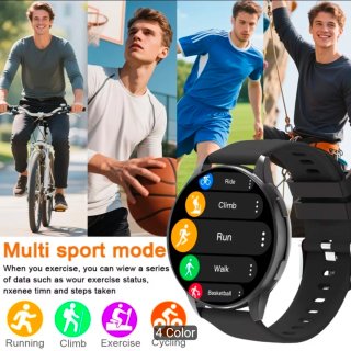 Smartwatch ERUN Pantalla Redonda 1.50 Rosa ó Negro