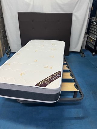 Struttura Letto a Sbalzo con Doghe Larghe + Materasso in Memory 90x190