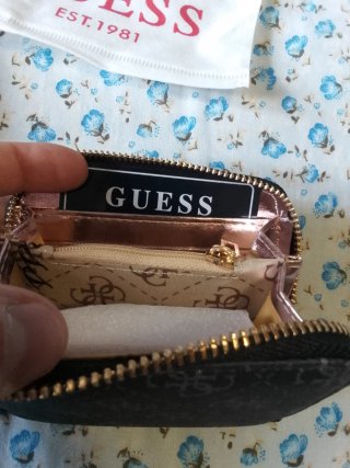 Monedero Guess Negro/Marrón