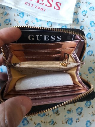 Monedero Guess Negro/Marrón