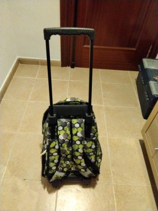 Mochila con ruedas multicolor