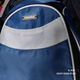 VACIANDO por MUDANZA.Mochila Columbus Azul y Negra