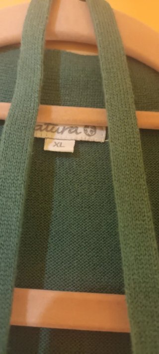 Vestido punto verde con botones