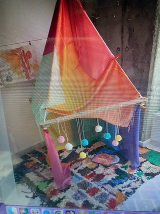 Estructura de madera para cabaña de juego infantil