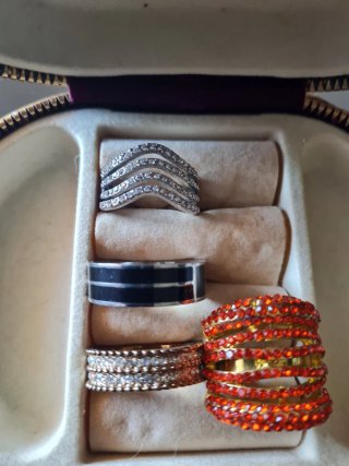 Lote de anillos acero ajustable