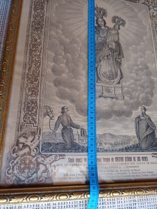 Litografía Antigua F. Casado Virgen Nieves 1917