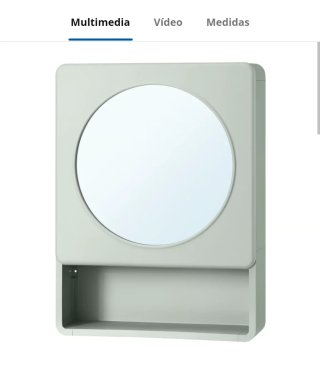 Armario IVÖSJÖN Ikea espejo puerta verde.