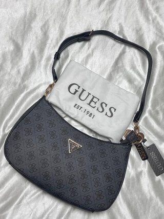 Borsa Guess monogram nera e grigia