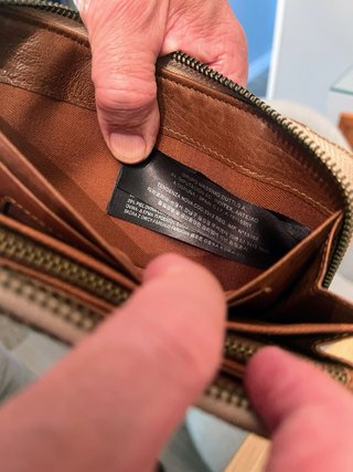 Cartera monedero Massimo Dutti Beige y Marrón