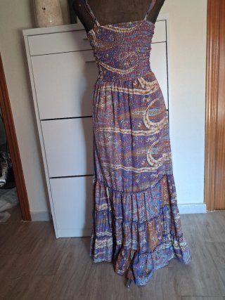 Vestido largo estampado talla L