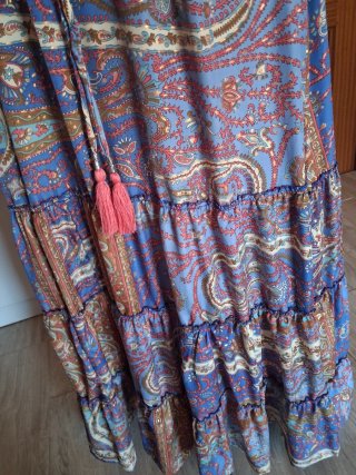 Vestido largo estampado talla L