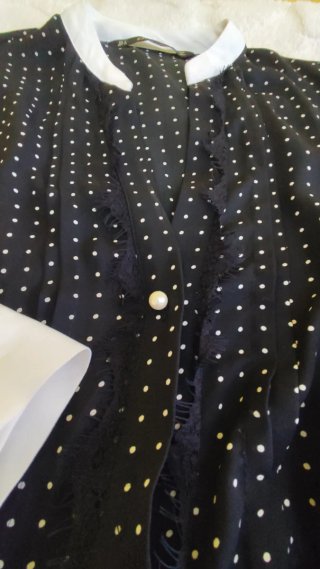 Vestido Zara lunares blanco y negro