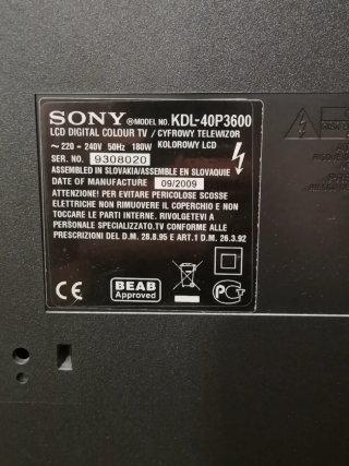 Televisor Sony 40 Negro