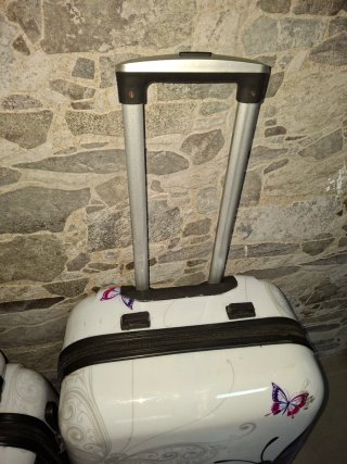 Maleta de viaje con diseño de mariposas