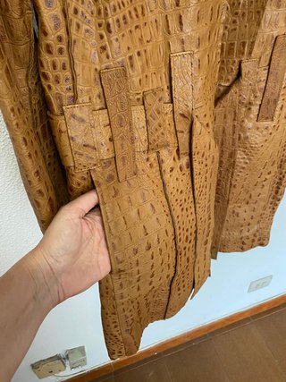 Abrigo de piel fina nuevo