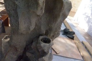 Fuente de imitación piedra para jardín