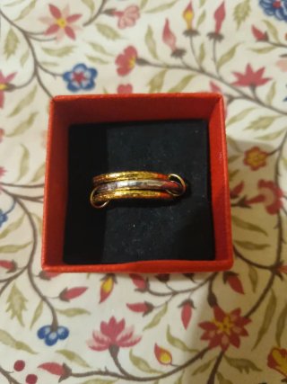 Anillo Parfois Plata y Baño Oro talla M