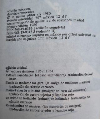 novelas de Maigret tomo 2